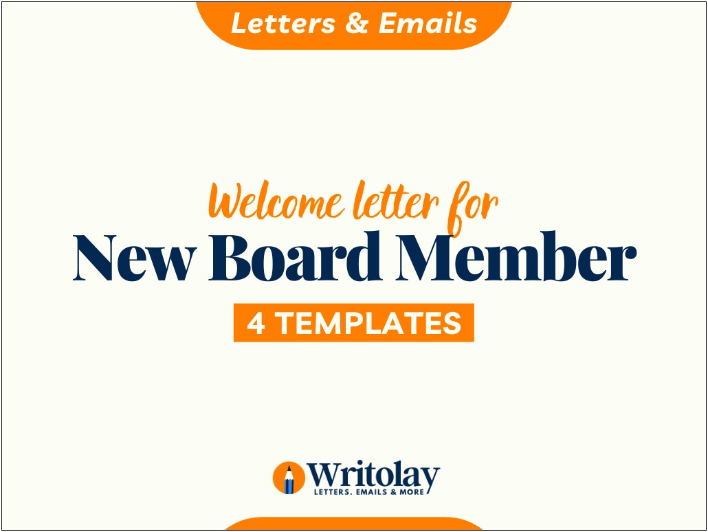 Template Letter For Adding Board Member