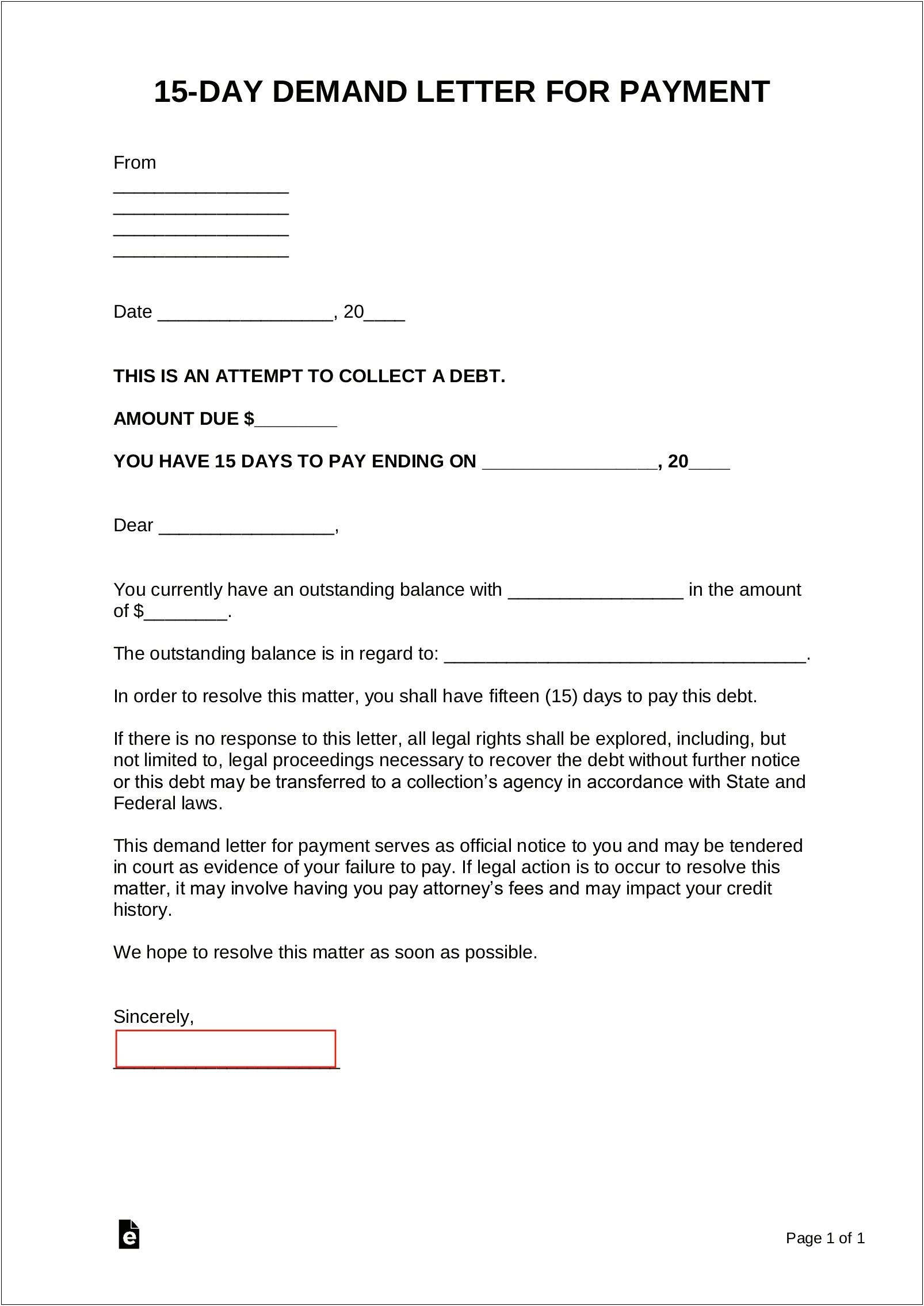 Template Letter For Claiming Money Owed