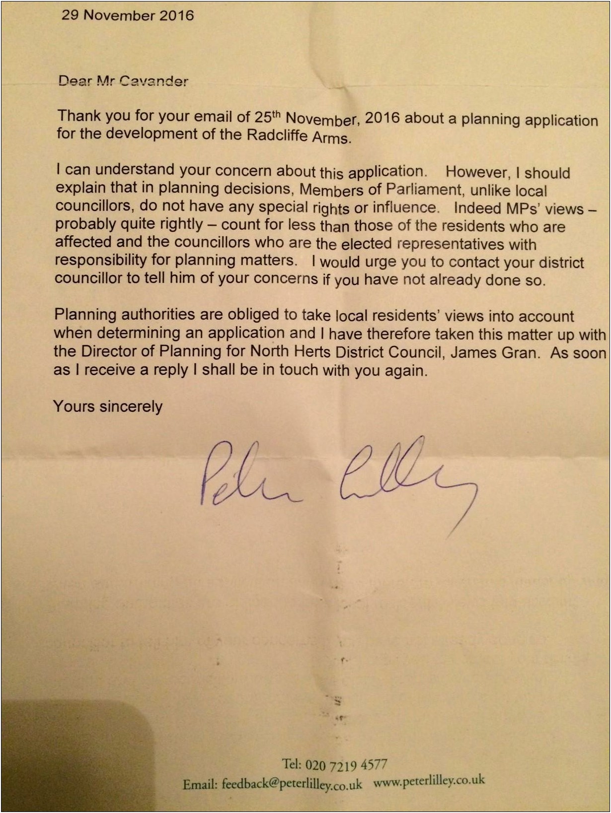 Template Letter Of Objection To Planning Application