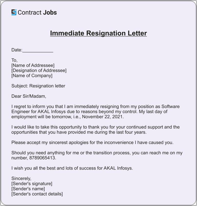 Template Letter Of Resignation From Board