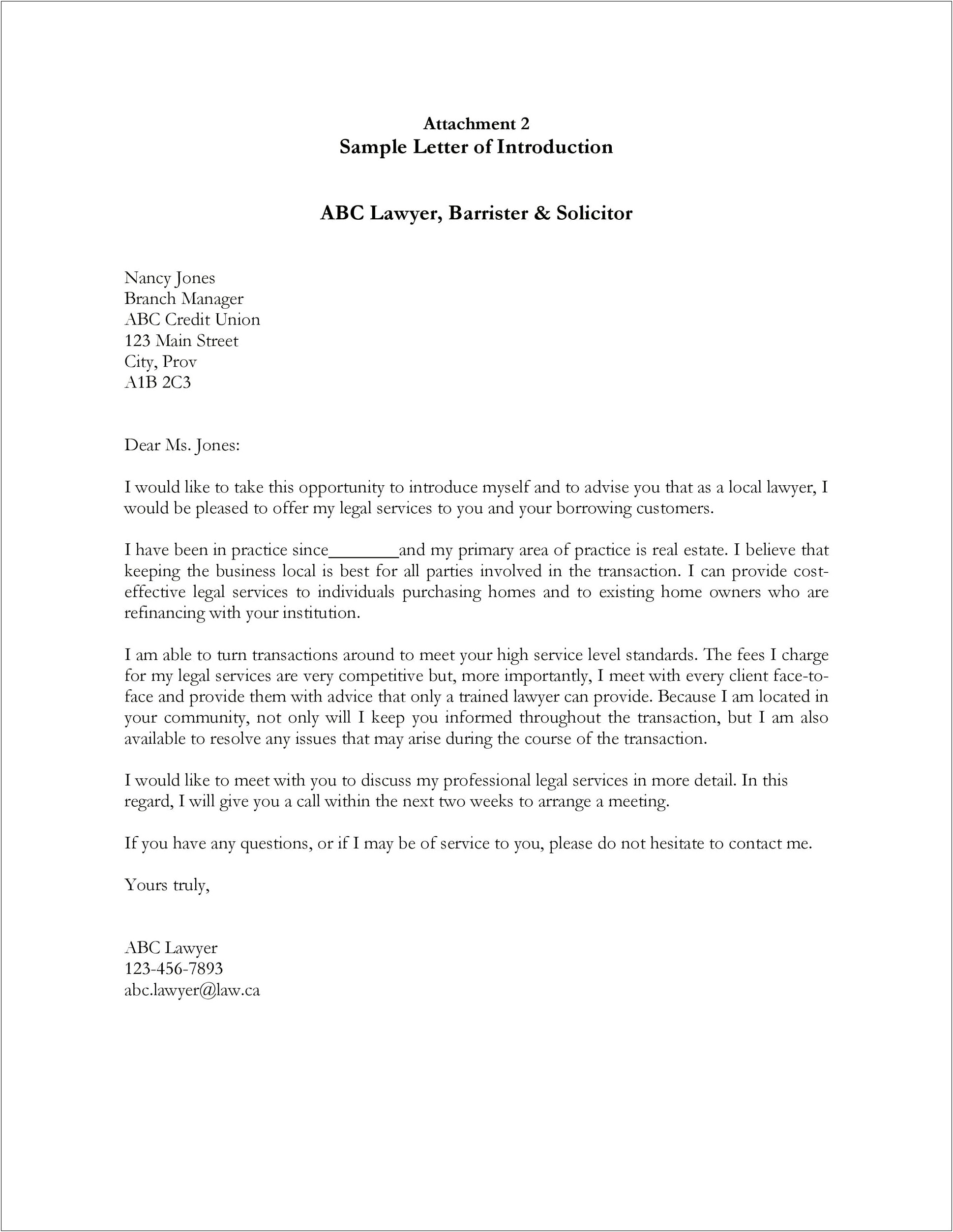 Template Letter To Introduce Your Company