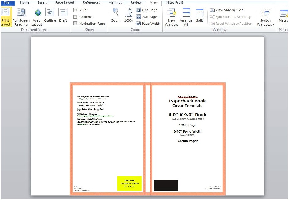 Template Microsoft Word Book Picture Page