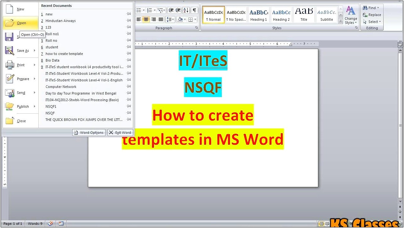 Template Microsoft Word Four Level Process