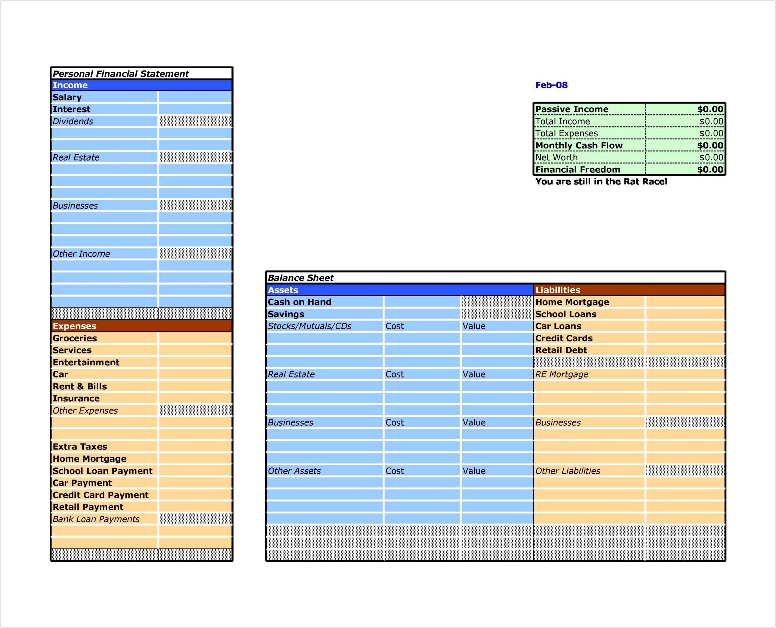 Template Of A Balance Sheet In Word