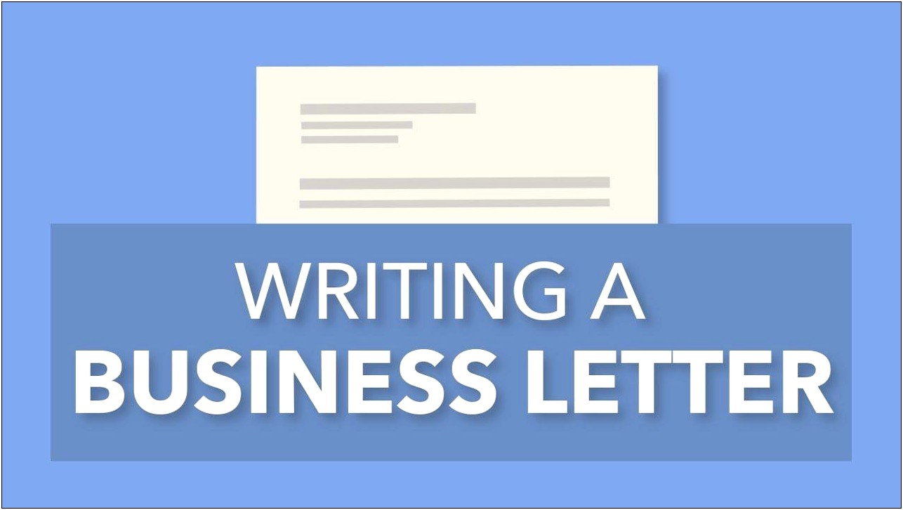 Template Of A Business Letter Formal