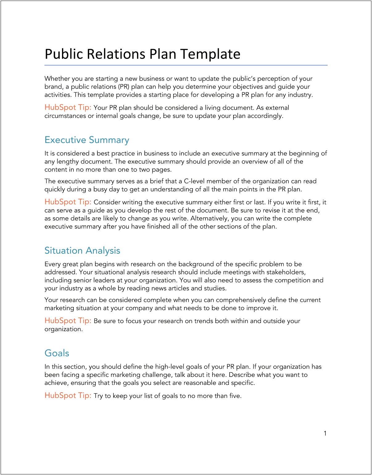 Template Of A Comprehensive Business Plan