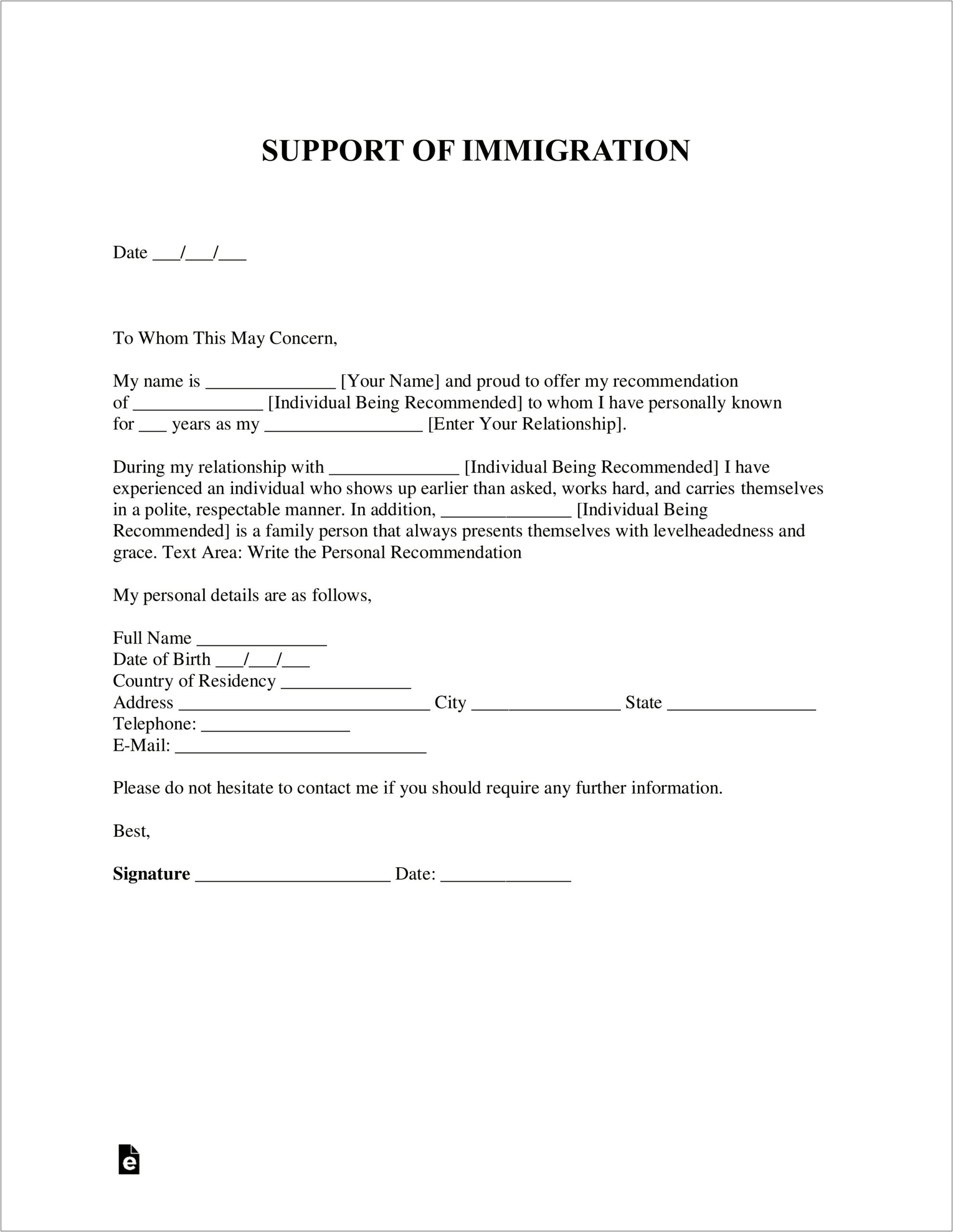 Template Of Pardon Letter For Uscis