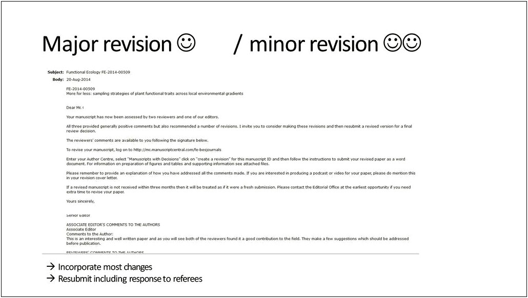 Template Of Response Letter To Referee Report