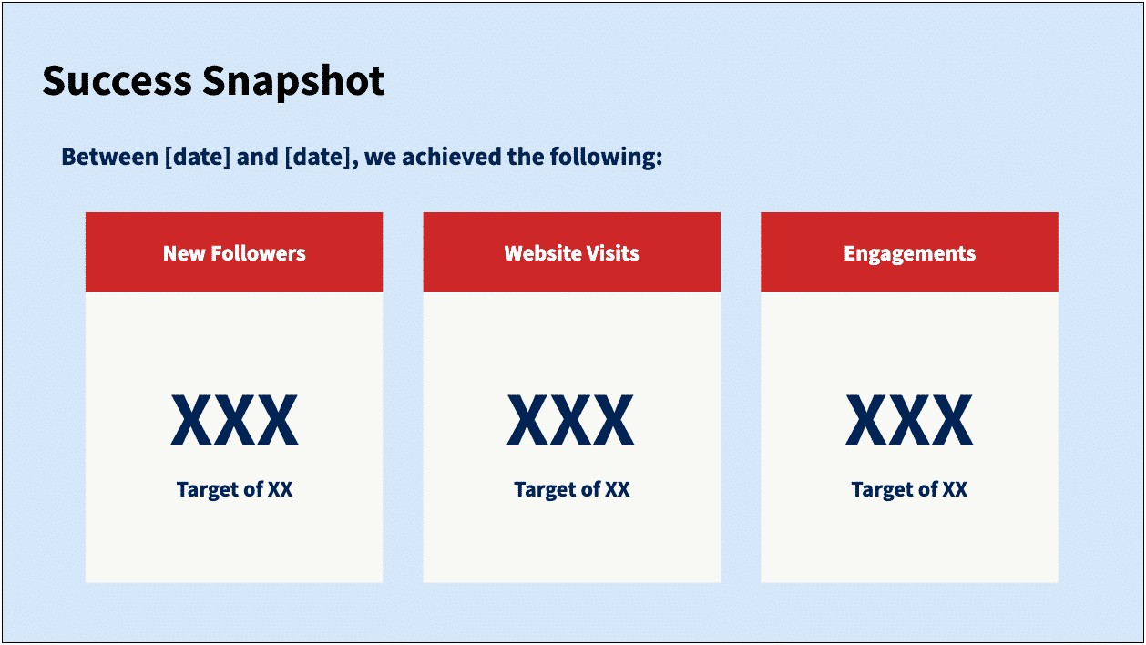 Template One Page Social Media Plan