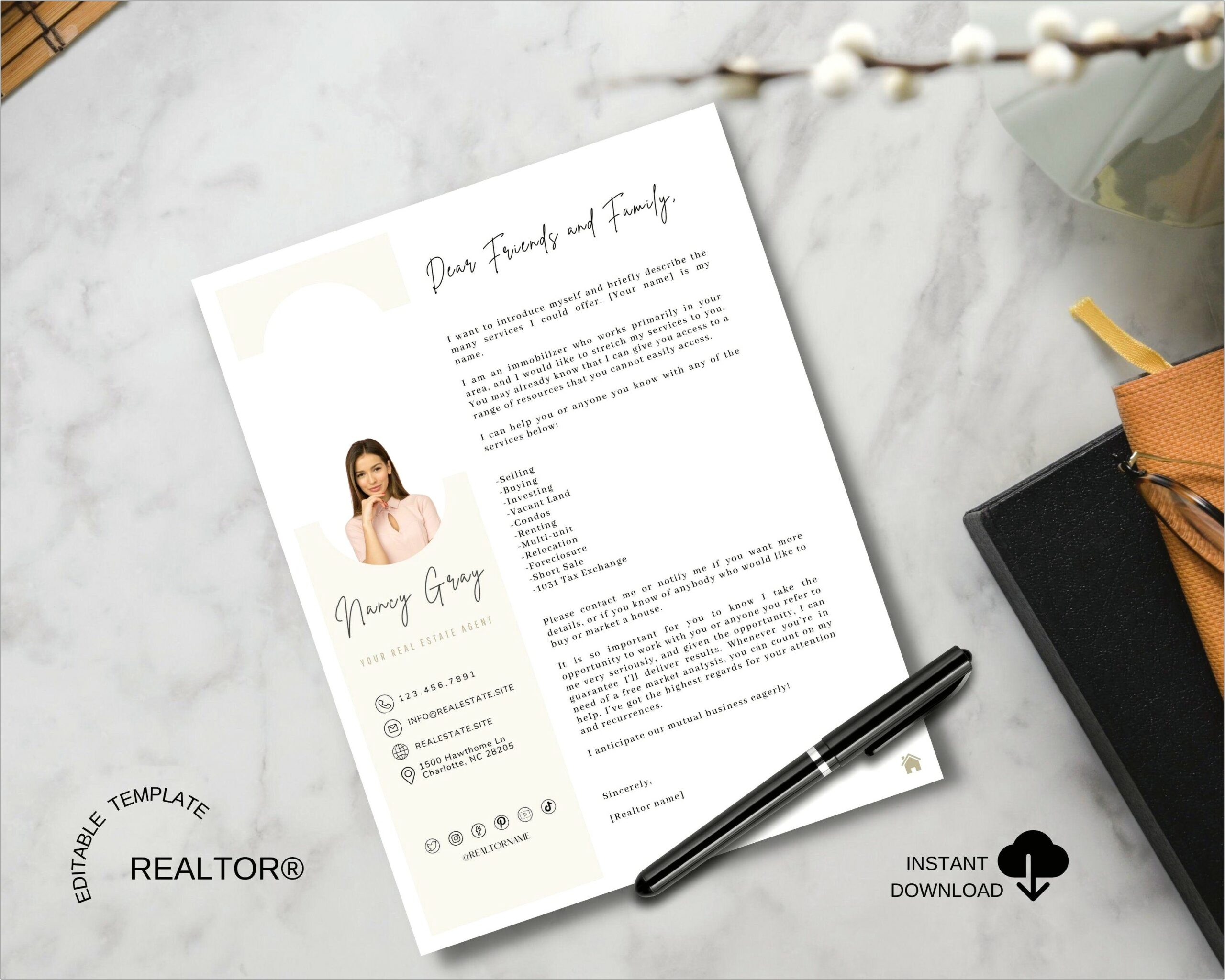 Template Real Estate Letter New Agent