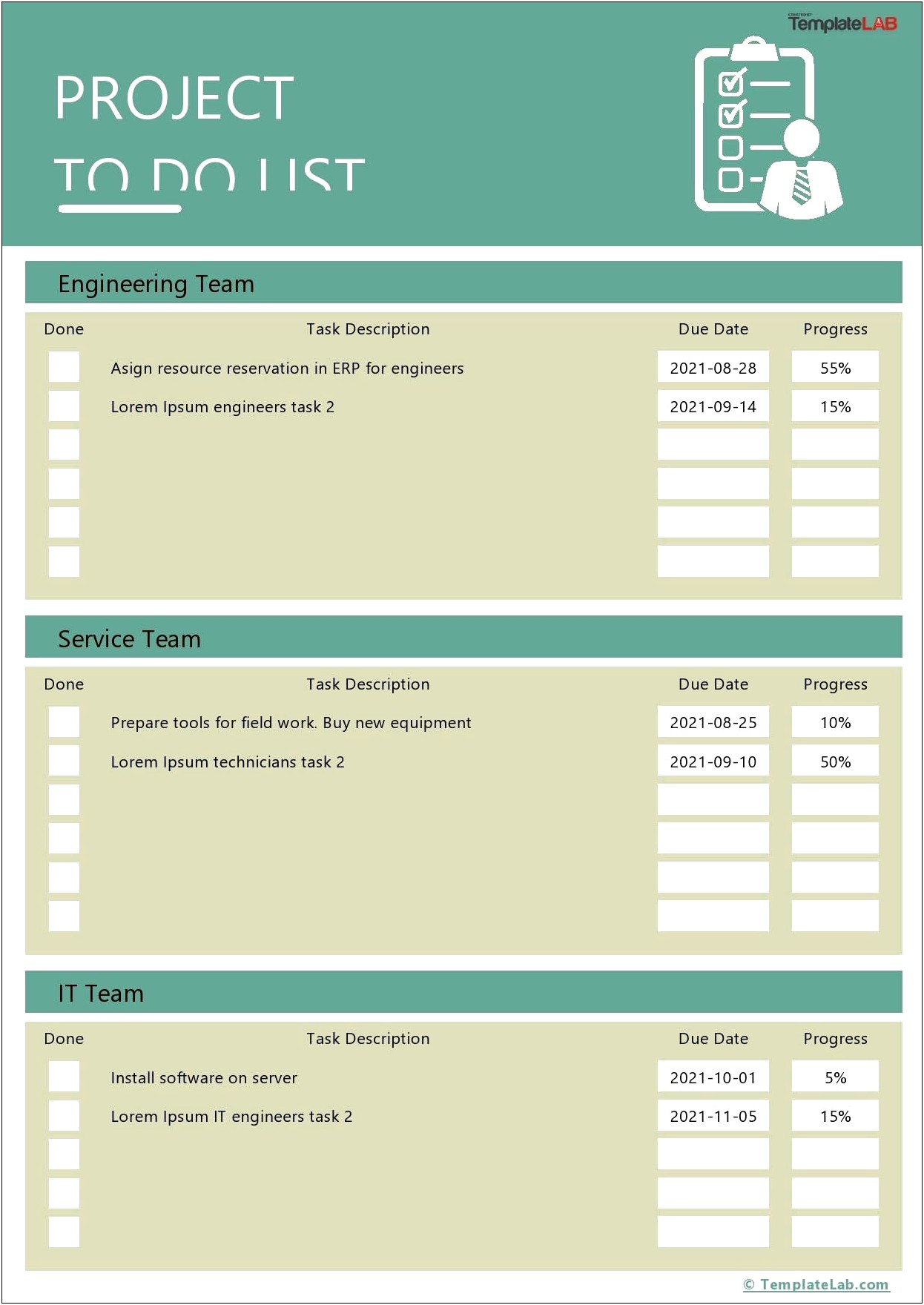 Template To Do List In Word