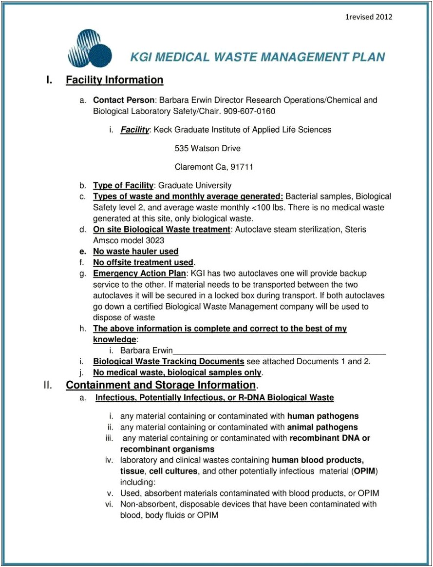 Template To Plan Out A Medical Operations Plan