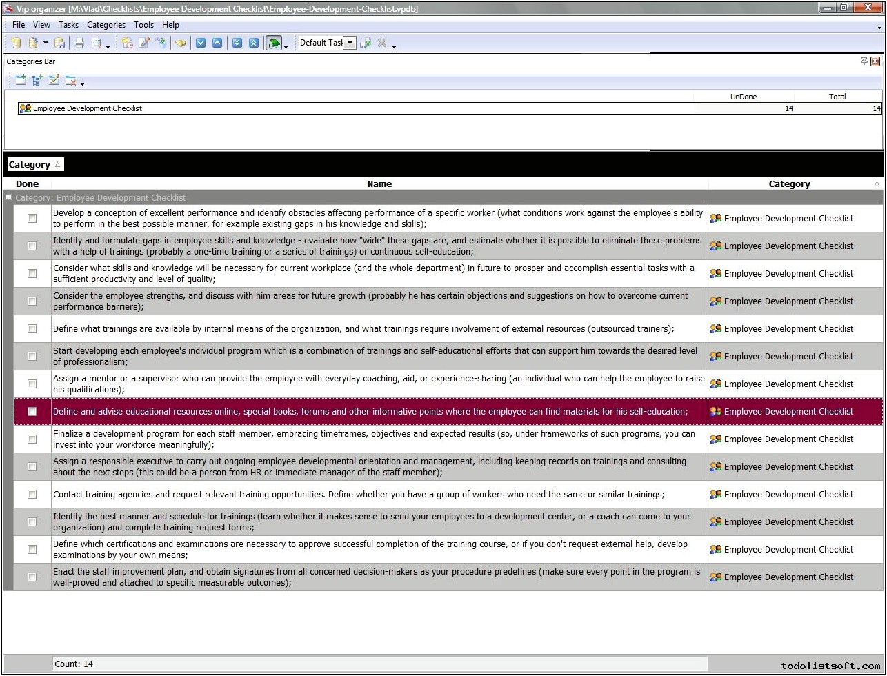 Template Training And Development Plan For Employees