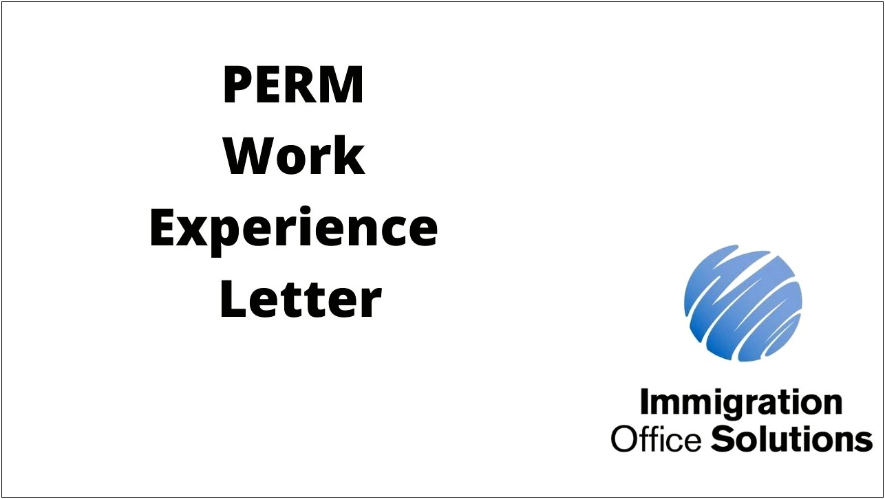 Template Verification Letter For Permanent Residence Application