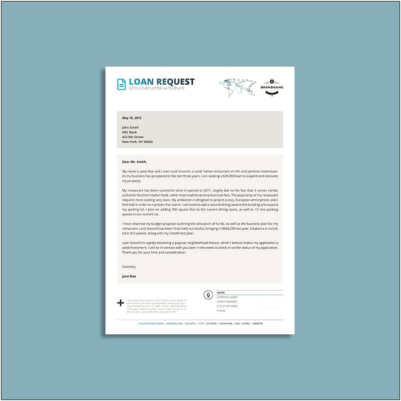 Templates For Startup Loan Request Letter