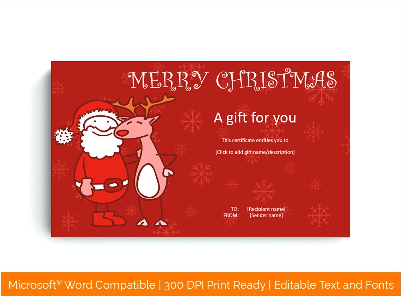 Templates Multiple Gift Certificate Free Word