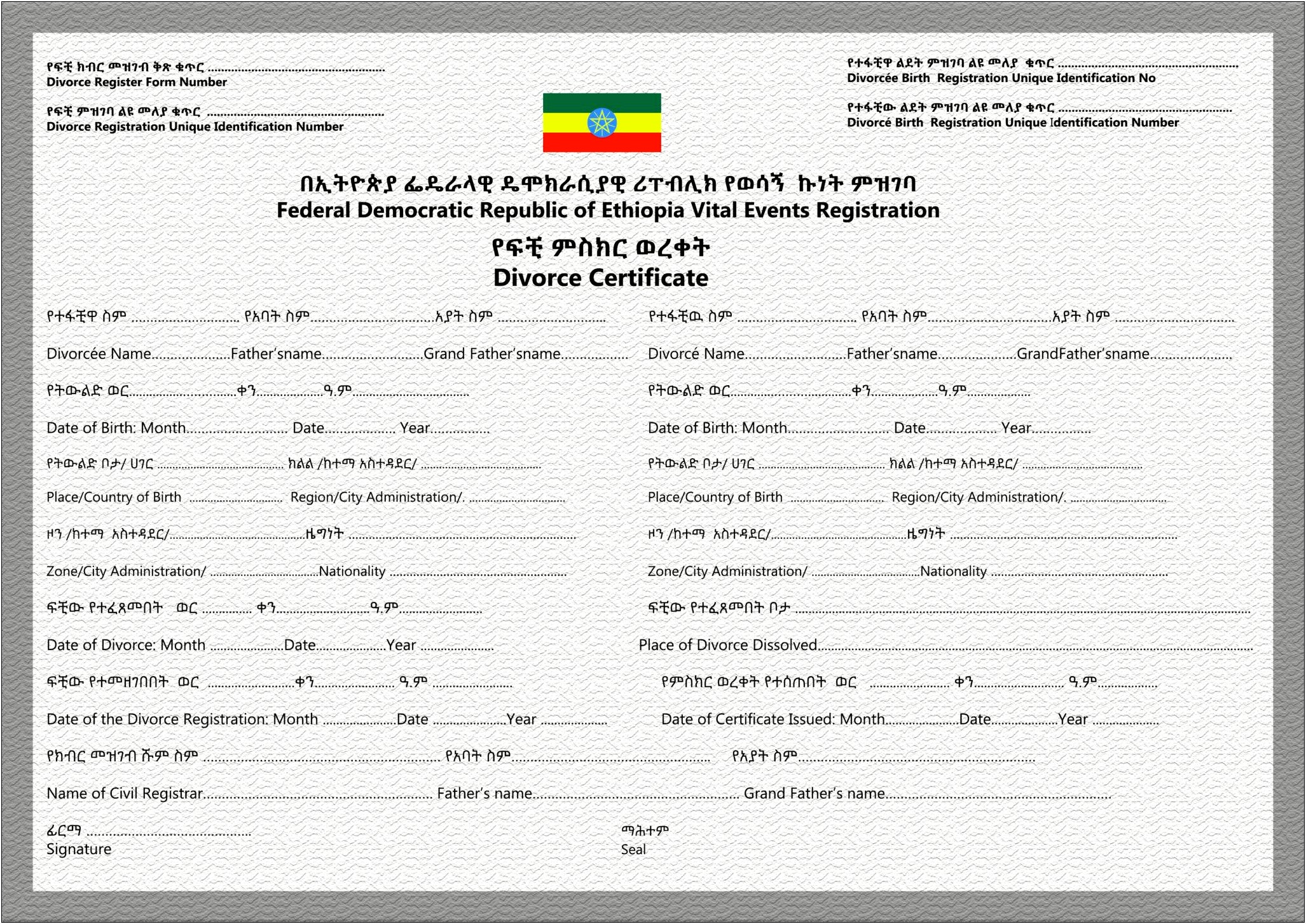 Templates Ofstrategic Plans In Amharic Language In Ethiopia