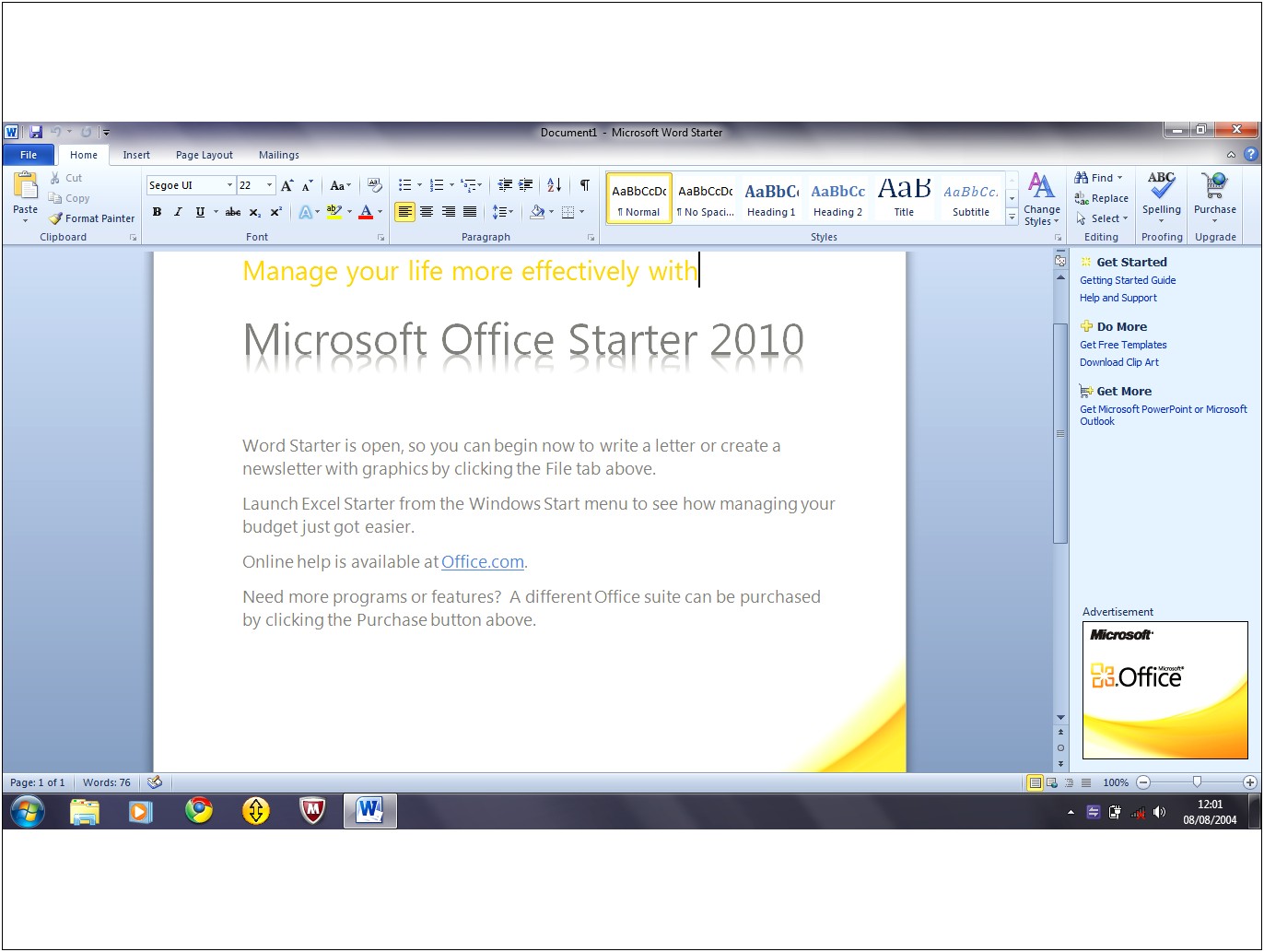 Templates To Use In Microsoft Word Starter