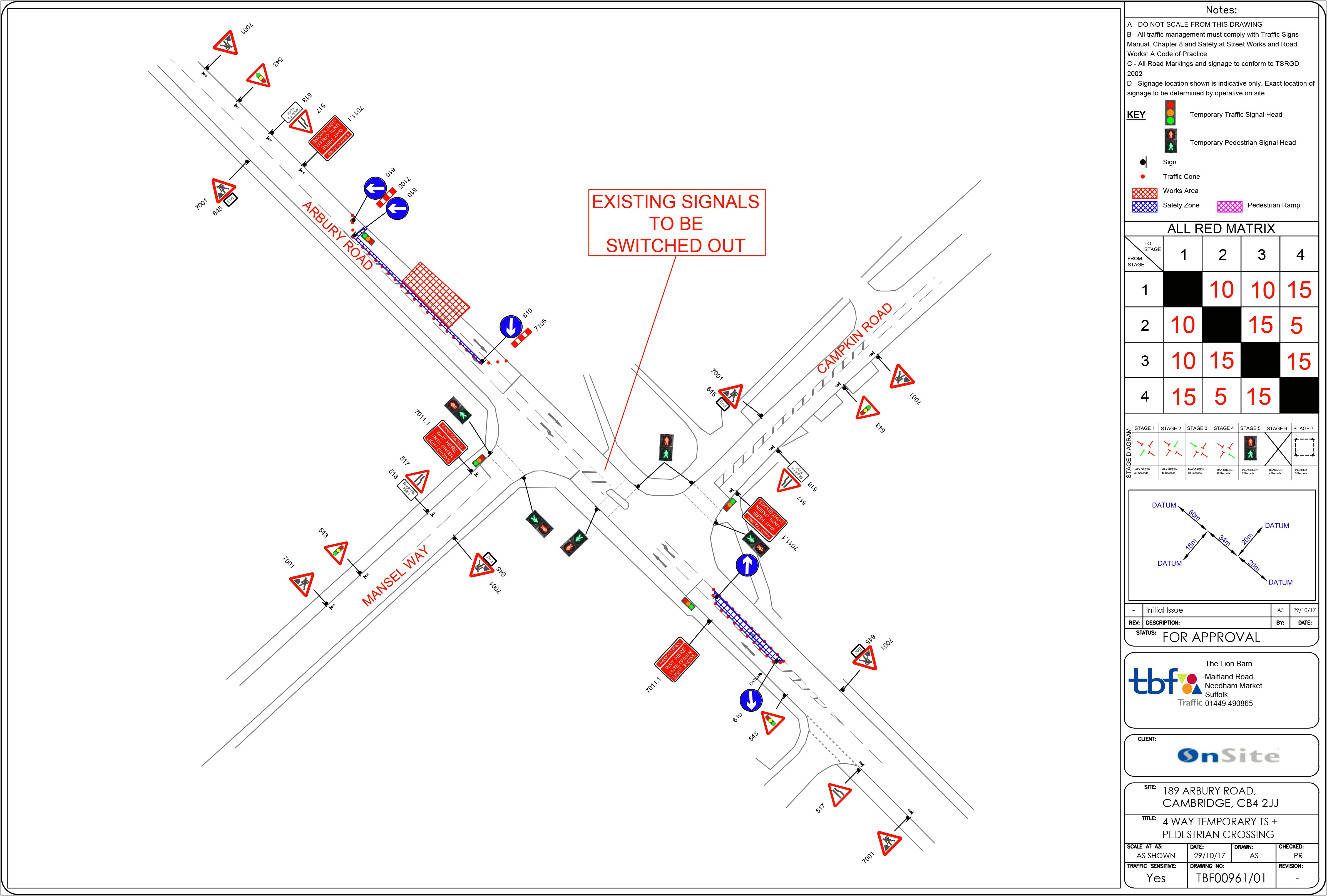 Temporary Traffic Control Plan Template Dwg