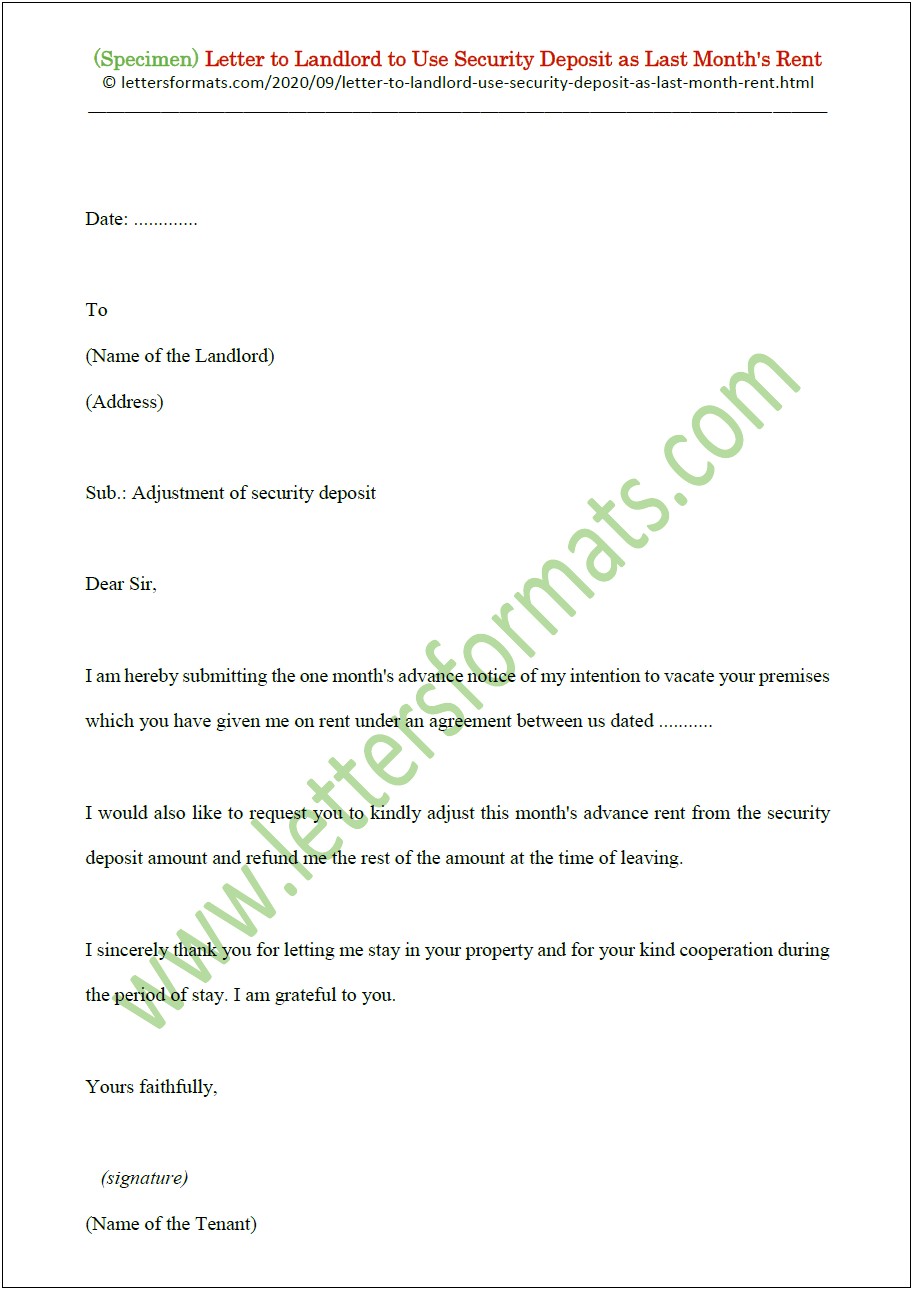 Tenant To Pay Fees Template Letter