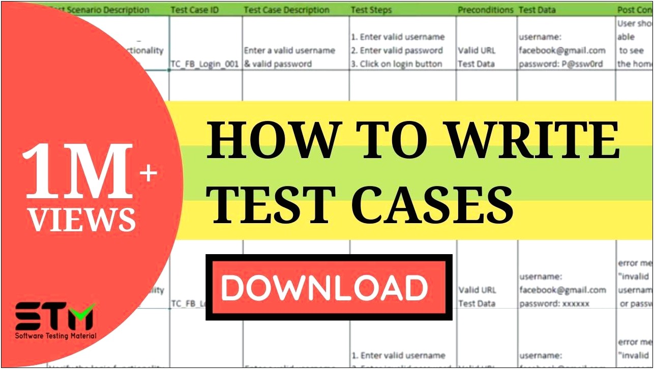 Test Plan And Test Cases Template