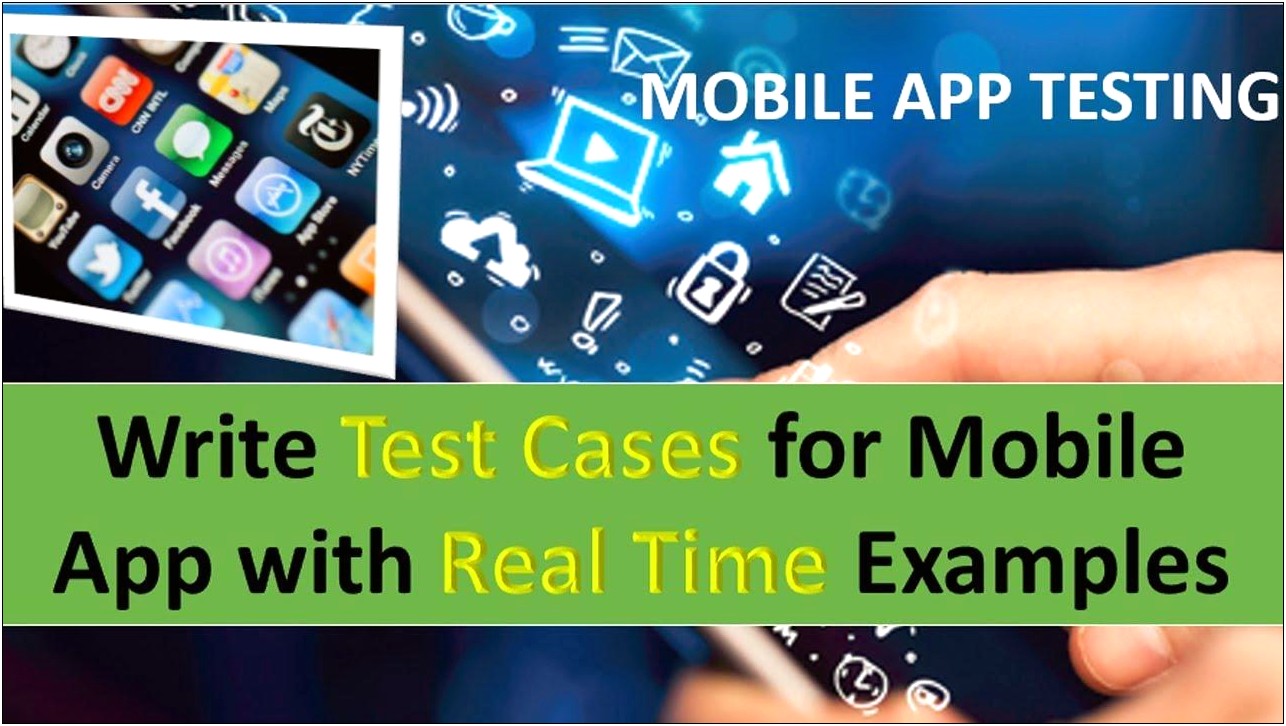 Test Plan Template For Mobile Application Testing