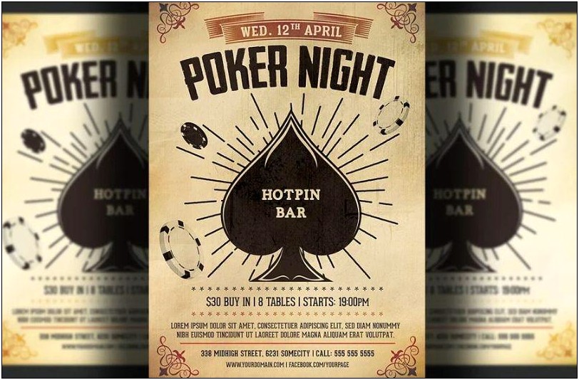 Texas Hold Em Tournament Flyer Template For Word