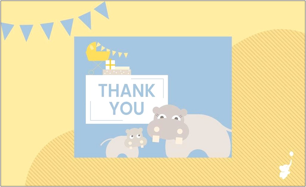 Thank You Card Template Word Baby Shower