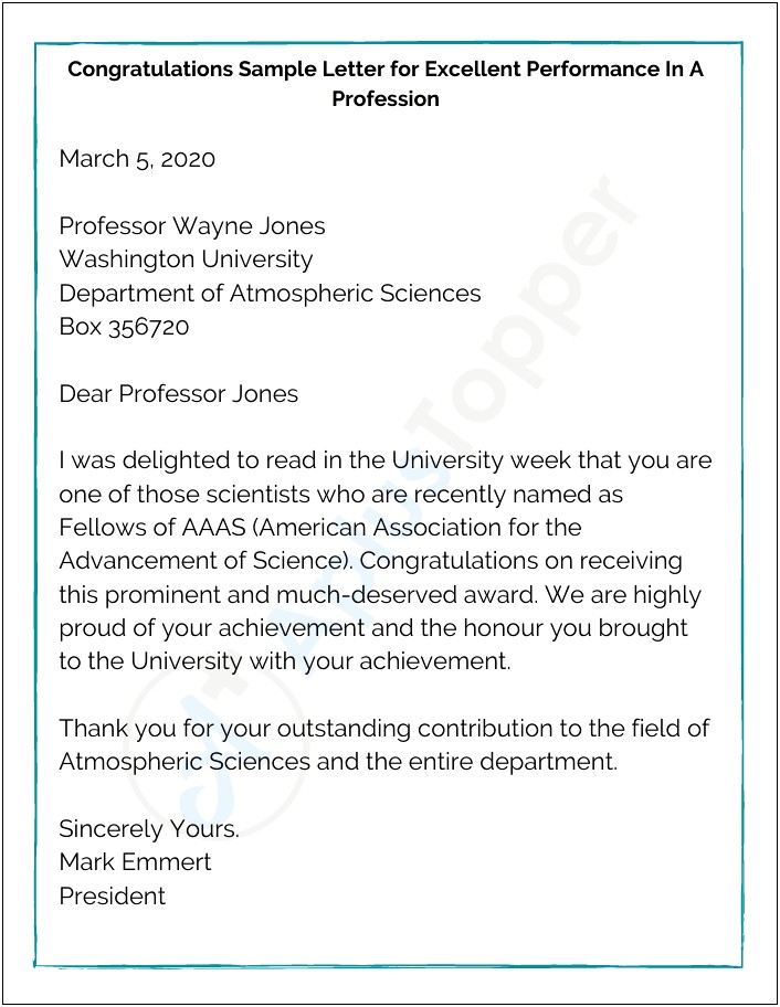 Thank You For Award Letter Template