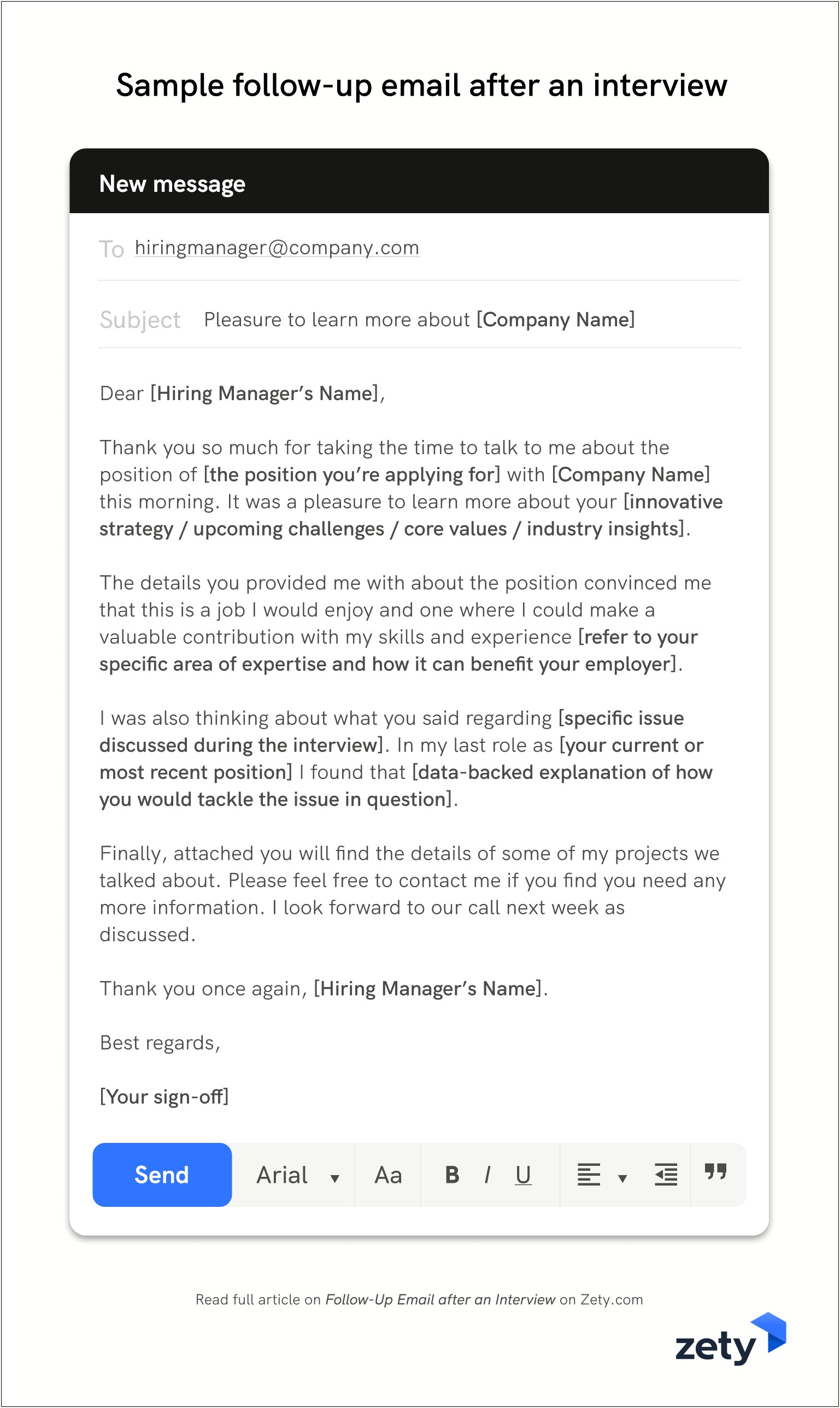 Thank You Letter After Interview Template Short