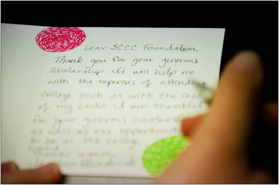 Thank You Letter Scholarship Donor Template