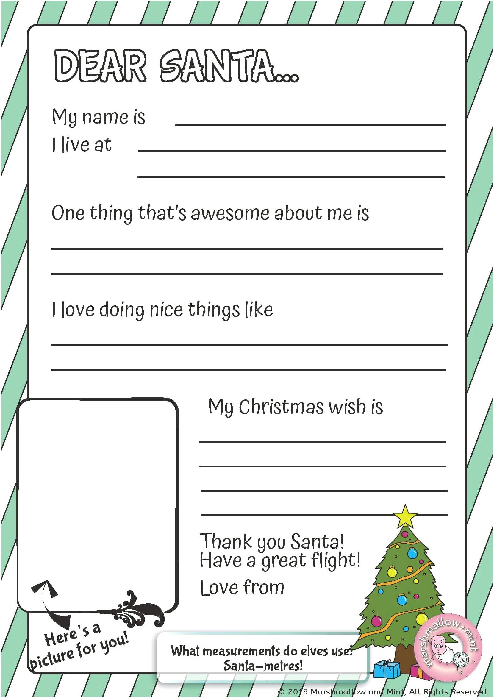 Thank You Letter To Santa Template Ks1