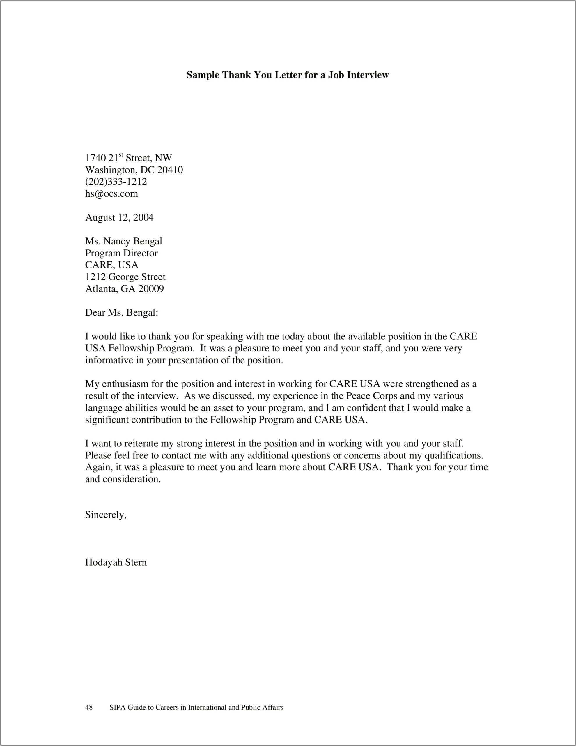 Thank You Letter To Staff Template