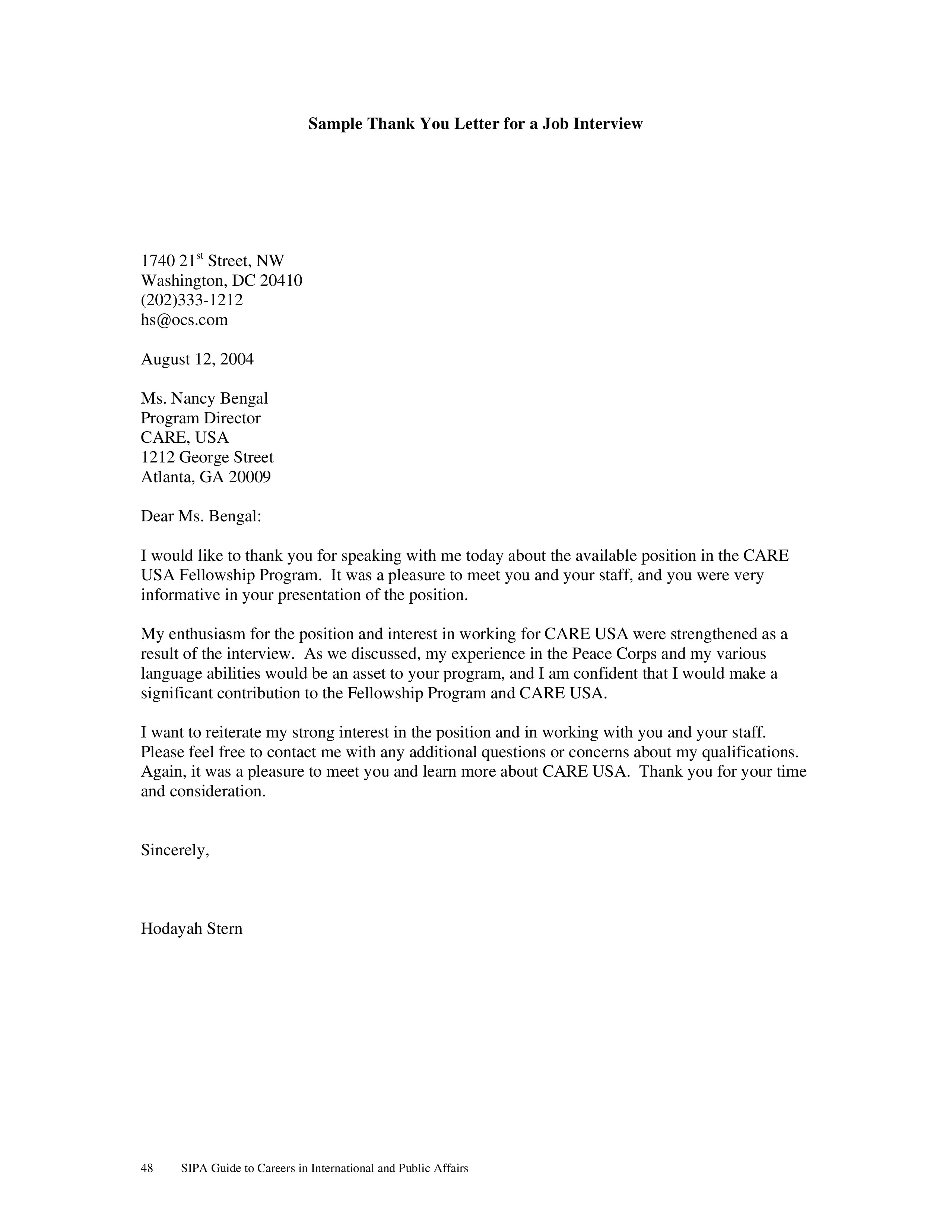 Thank You Letter To Staff Template