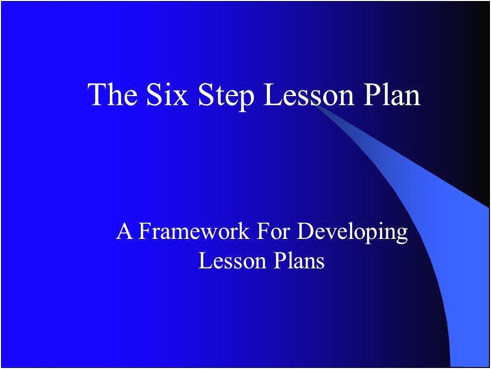 The 5 Step Lesson Plan Template