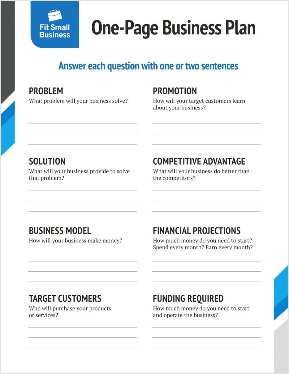 The Balance Simple Business Plan Template