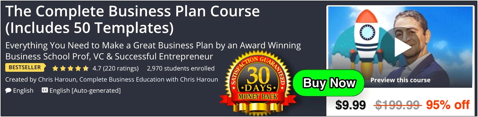 The Complete Business Plan Course Includes 50 Templates