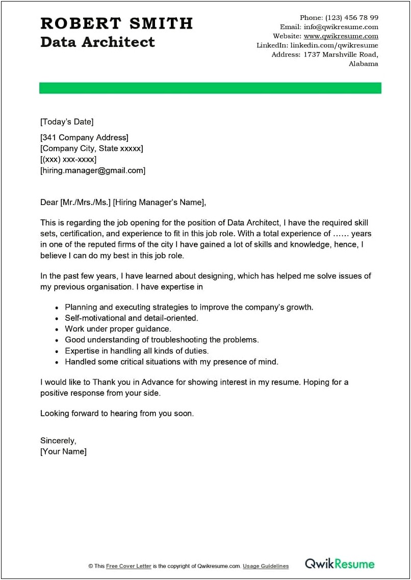 The Opportunity Network Cover Letter Templat