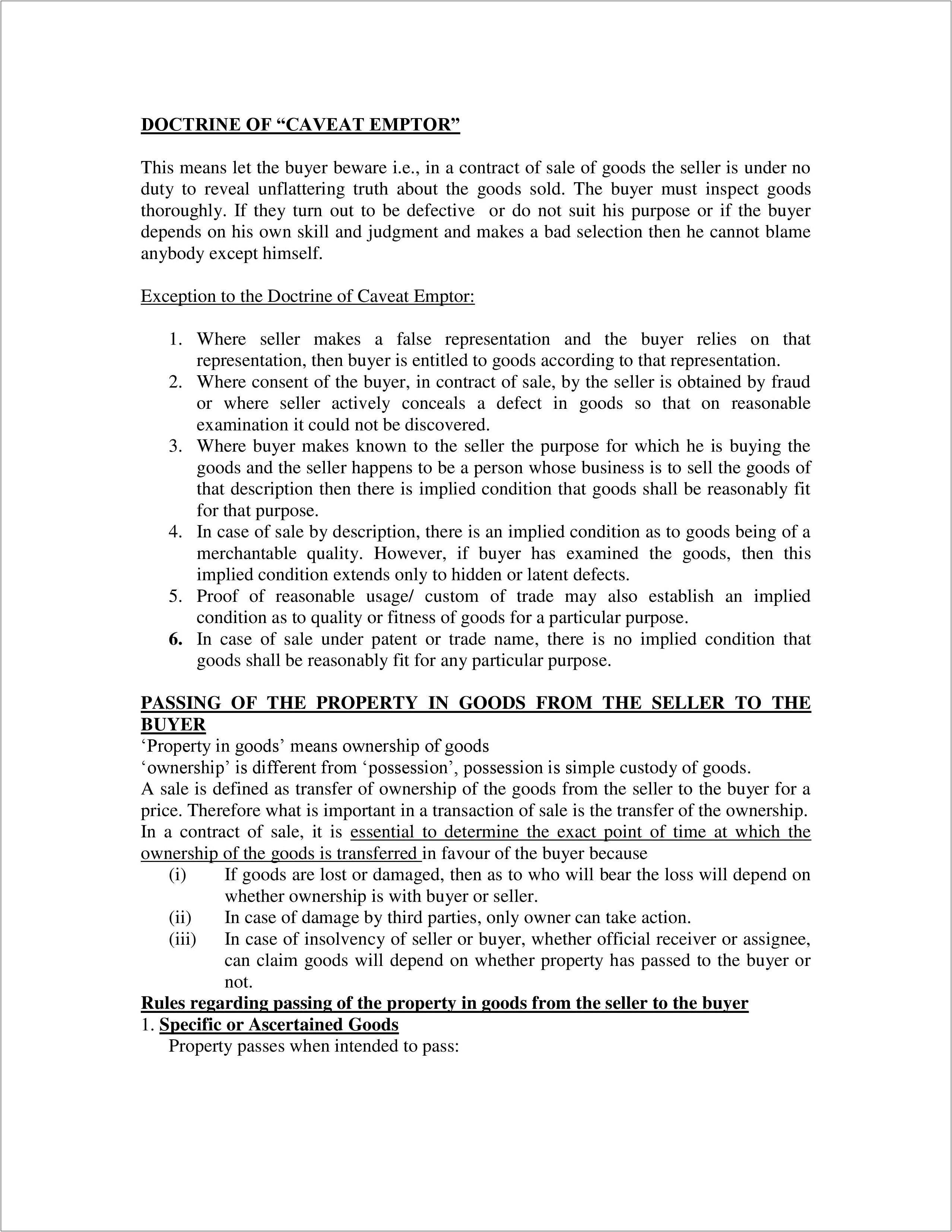 The Sale Of Goods Act 1979 Template Letter