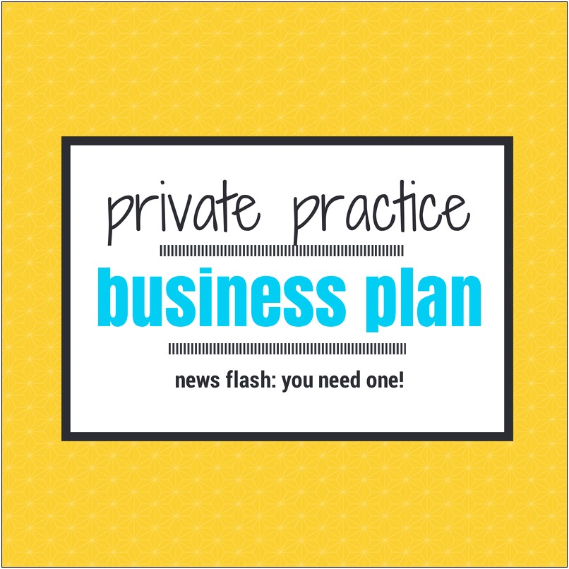 Therapy Private Practice Business Plan Template