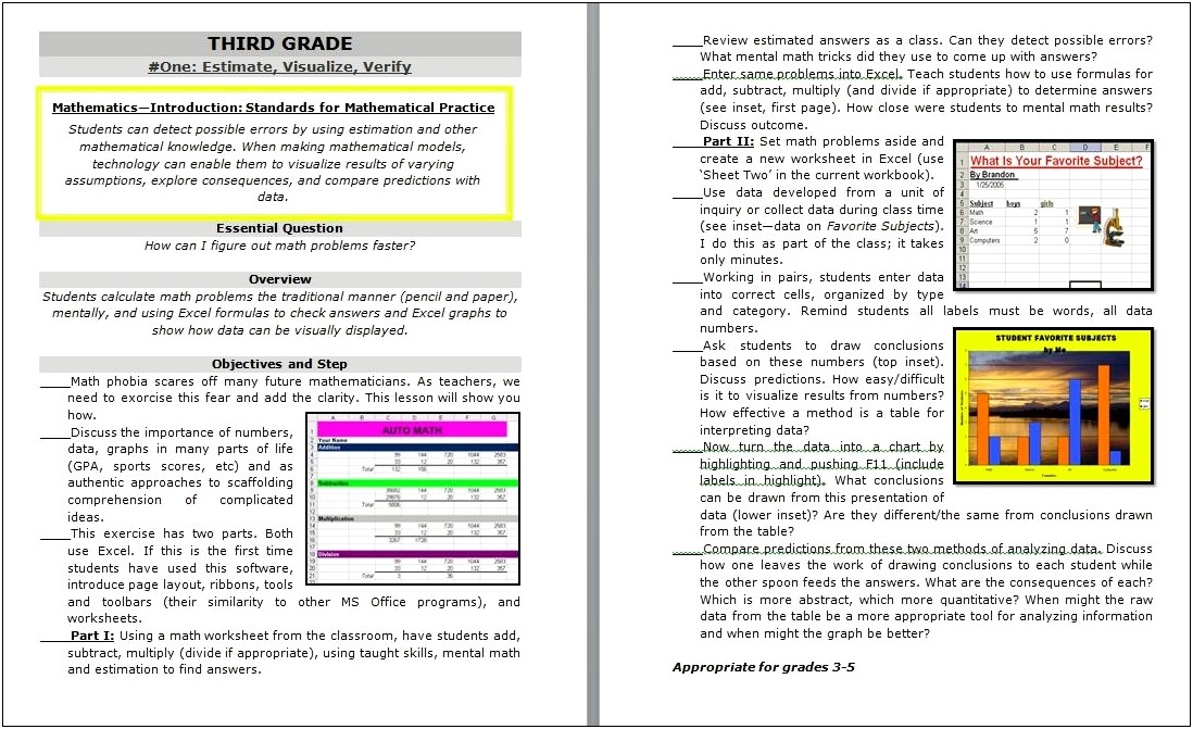 Third Grade Language Arts Lesson Plan Template