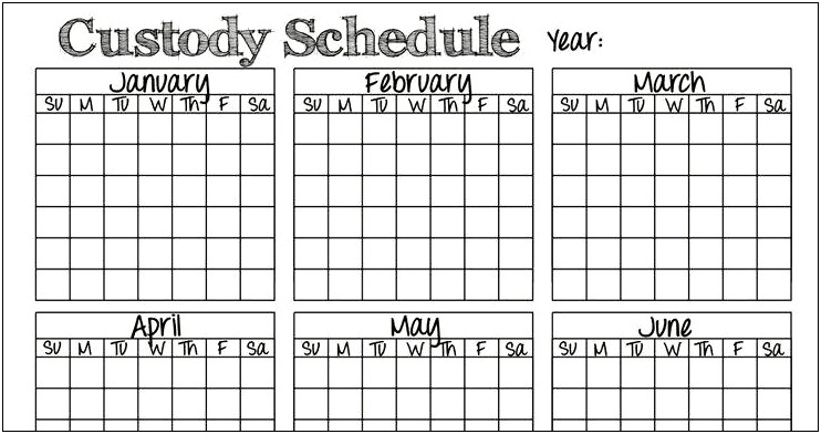 Thirteenth Judicial Circuit Parenting Plan Template Rotating Custody