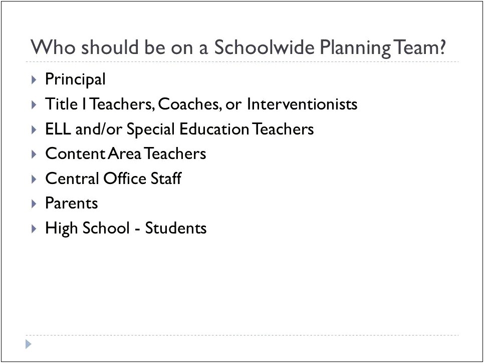 Title 1 Schoolwide Plan Template Indiana