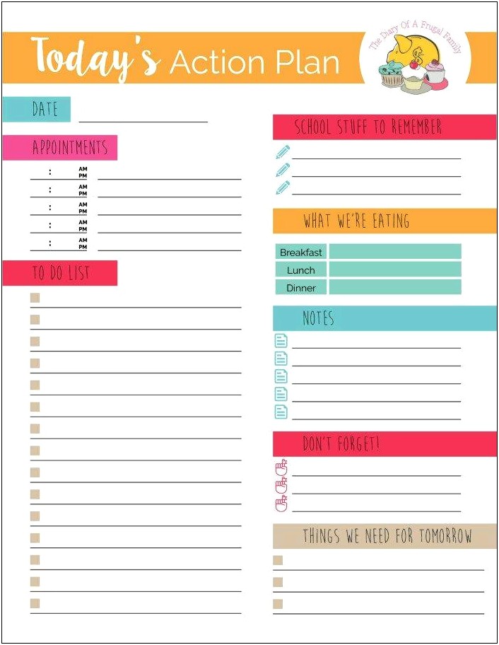 To Do List Action Plan Template