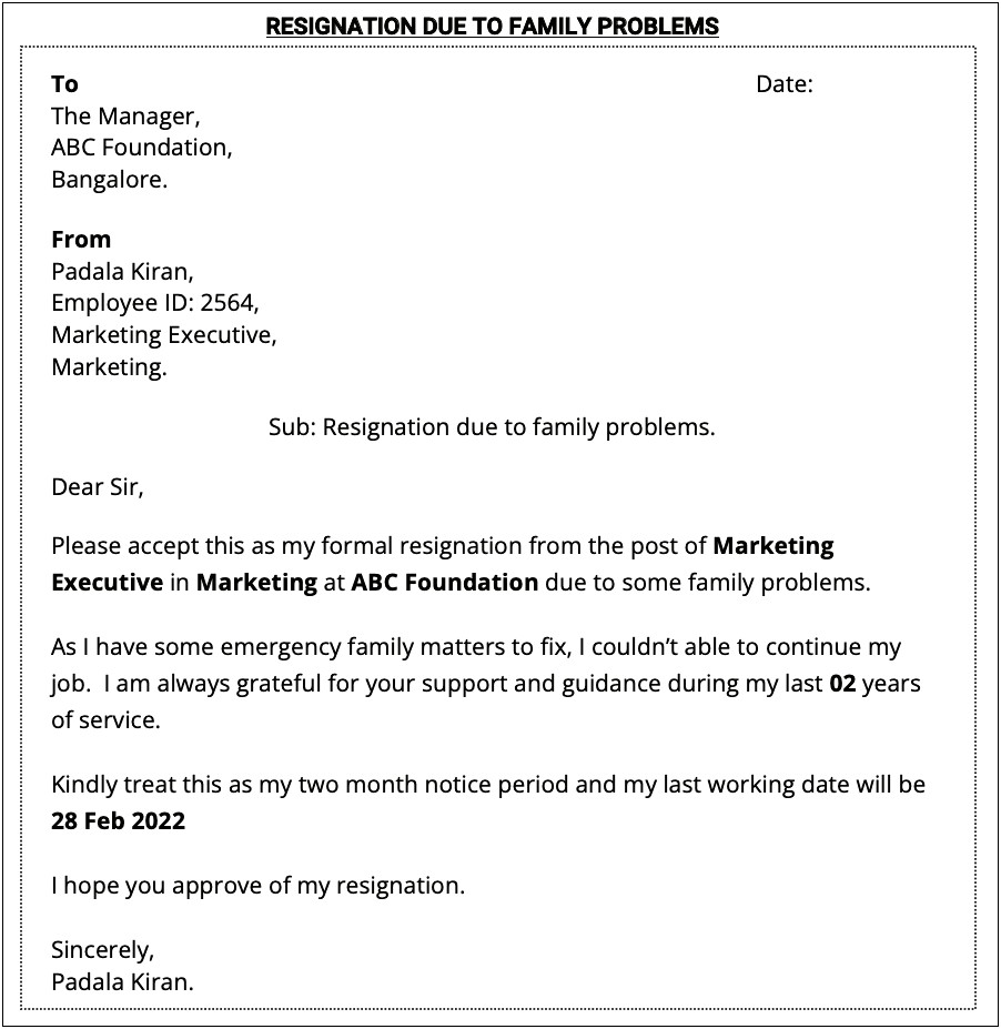 To Whom It May Concern Letter Template Resignation