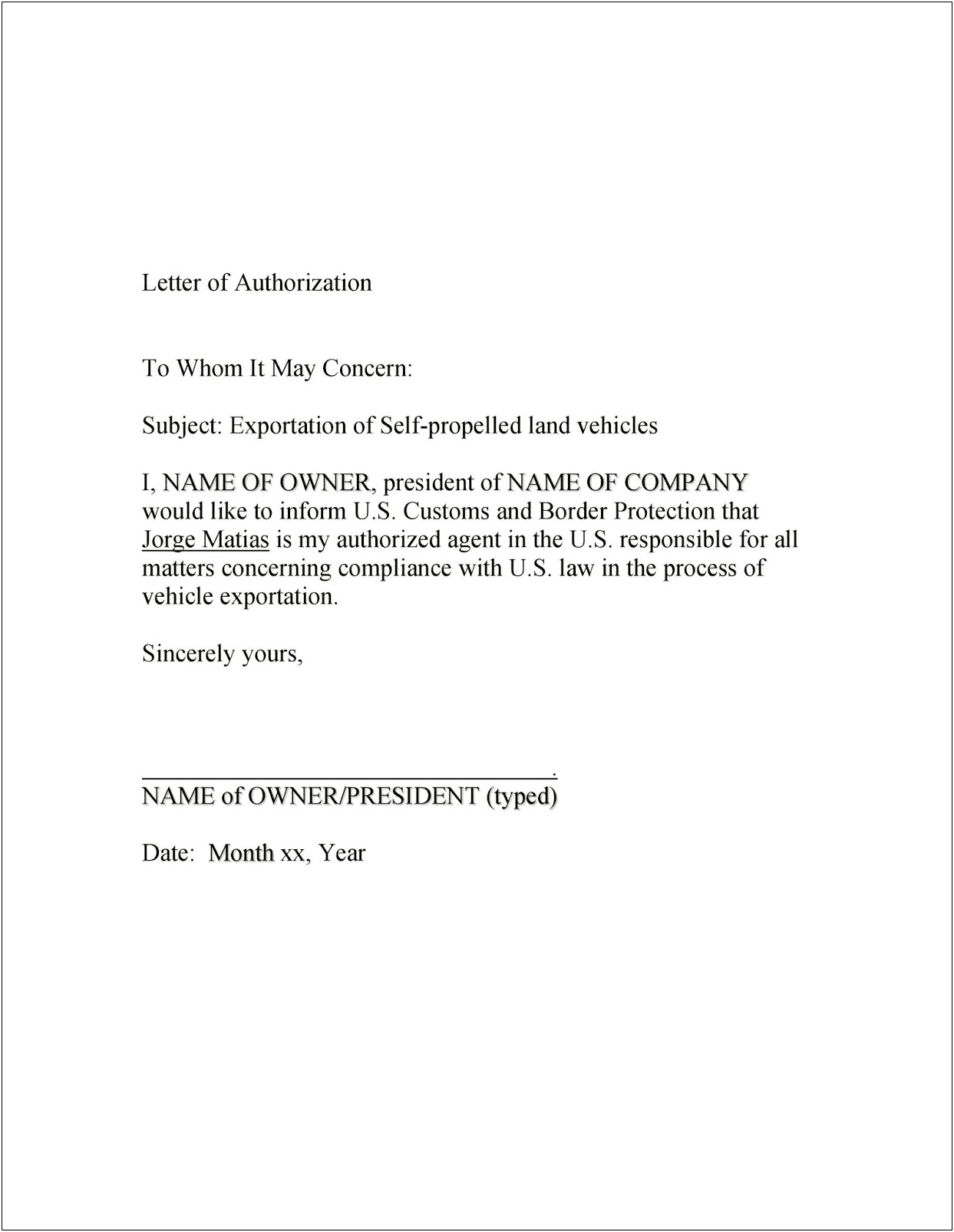 To Whom It May Concern Letter Template Sample