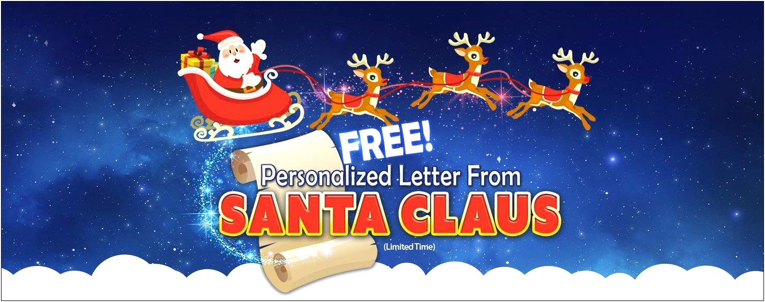 Top Of Santas List Letter Template