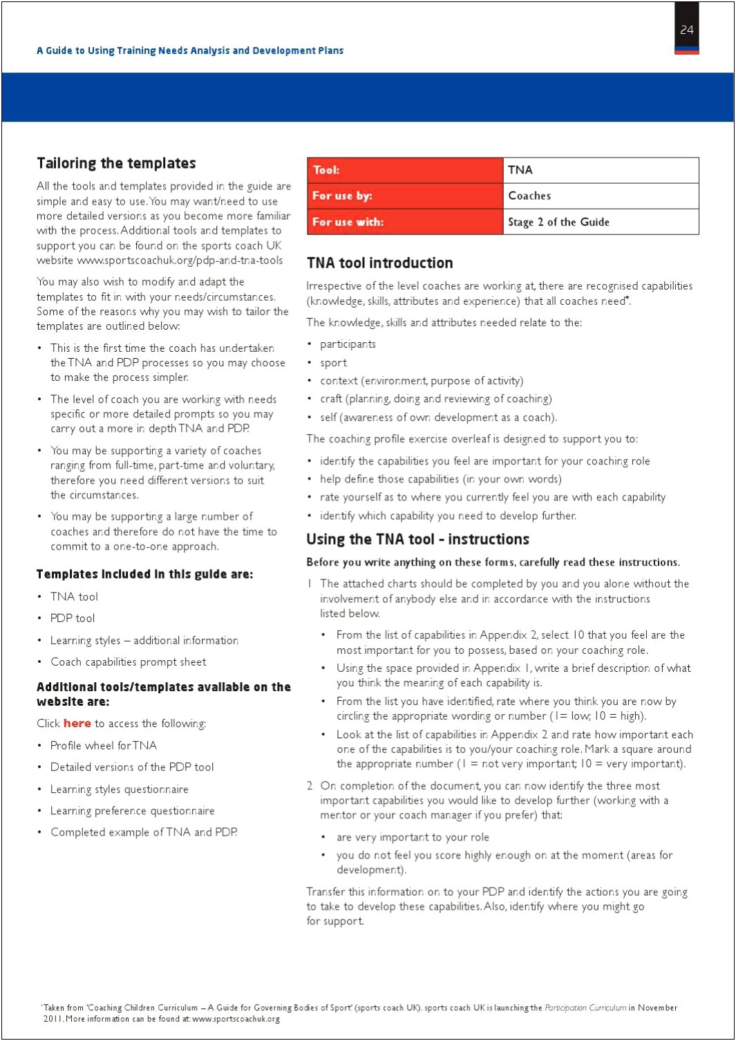 Training And Development Plan Template Uk