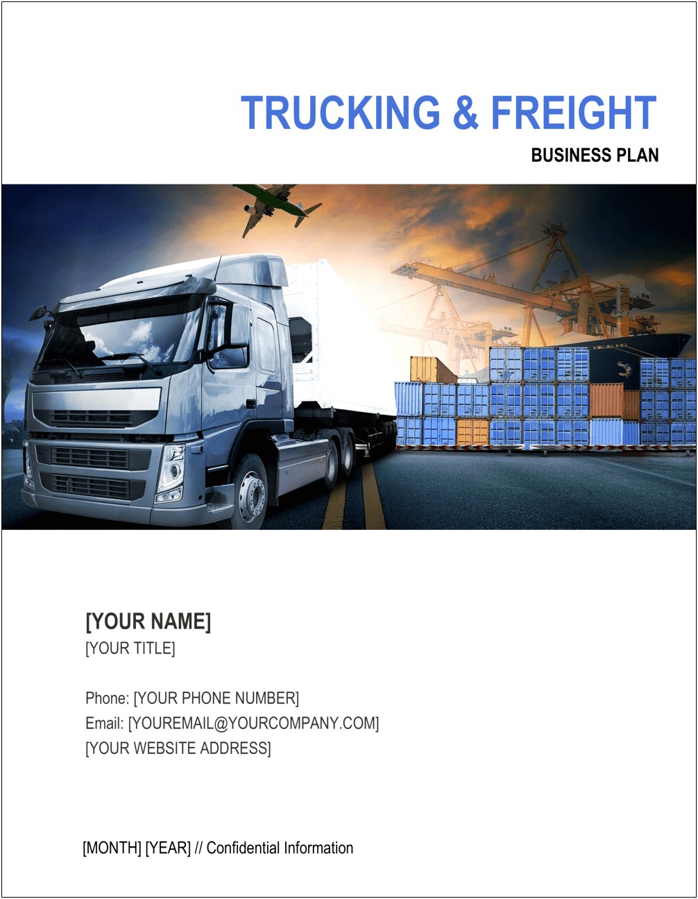 Transport And Logistics Business Plan Template