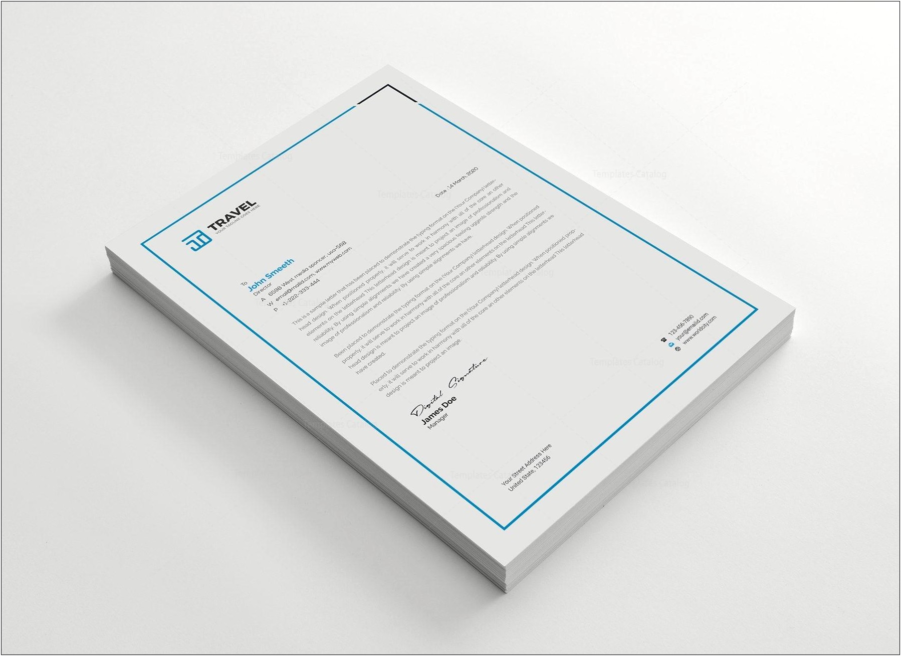 Travel Agent Letterhead Template For Word